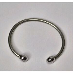 Q-RAY Cuff Bracelet Healing Silverstone Titanium Used Small